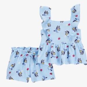 Bluey Ruffle Top and Shorts Set